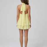 Tiered Halter Mini Dress