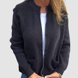 Women's Elegant Grey Autumn Cardigan