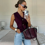 Women's Button Front Tailored Vest