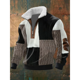 Men's Fleece Sweater with Lined High Collar