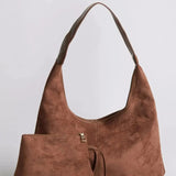 Suede Slouchy Hobo Shoulder Bag