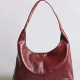 Glossy Slouchy Hobo Shoulder Bag