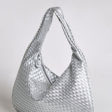 Woven Slouchy Hobo Shoulder Bag