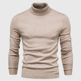 Men's Knitted Turtleneck Slim-Fit Long Sleeve Sweater
