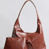 Glossy Slouchy Hobo Shoulder Bag