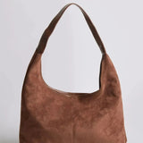 Suede Slouchy Hobo Shoulder Bag