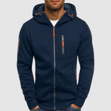Men's Long-Sleeve Full-Zip Hoodie with Zip Pockets