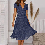 Floral V-Neck Midi Dress
