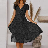Floral V-Neck Midi Dress
