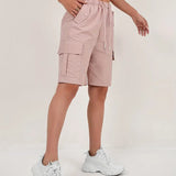 High Waist Cargo Shorts