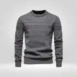 Men's Knitted Slim Fit Cotton Blend Pullover