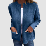 Women's Elegant Grey Autumn Cardigan