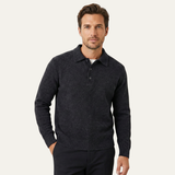 Men's Cashmere Blend Knitted Polo Sweater