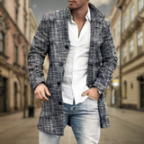 Men's Elegant Grey Coat for Autumn and Winter