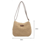 Woven Straw Shoulder Bag