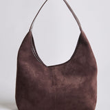 Suede Slouchy Hobo Shoulder Bag