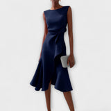 Women's Elegant Sleeveless Fitted Midi Dress