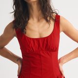 Polka Dot Sleeveless Midi Dress