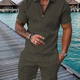 Men's Two-Piece Polo and Shorts Set