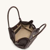 Women's Structured Winged Leather Tote Bag
