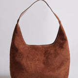 Suede Slouchy Hobo Shoulder Bag