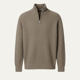 Men's Ribbed Knit Quarter-Zip Classic Fit Sweater