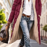 Women's Reversible Hooded Cashmere Blend Winter Jacket