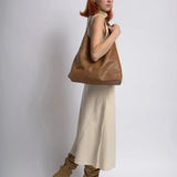 Slouchy V-Cut Hobo Shoulder Bag