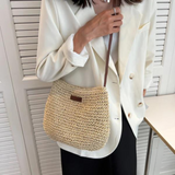 Woven Straw Shoulder Bag