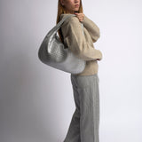 Woven Slouchy Hobo Shoulder Bag