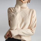 Women's Long-Sleeve Cashmere Turtleneck Knit Sweater