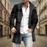 Men's Elegant Grey Coat for Autumn and Winter