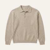 Men's Cashmere Blend Knitted Polo Sweater