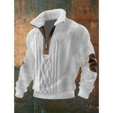 Men's Fleece Sweater with Lined High Collar