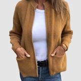 Women's Elegant Grey Autumn Cardigan