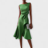 Women's Elegant Sleeveless Fitted Midi Dress