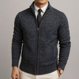 Men's Tailored Merino Wool and Cotton Cardigan