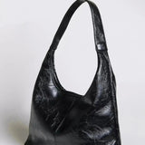 Glossy Slouchy Hobo Shoulder Bag