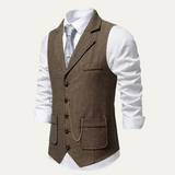 Men's Classic Tweed Waistcoat for Layering