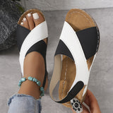 Colour Block Wedge Sandals
