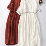 Lace Trim Maxi Dress