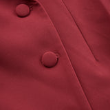 Women's Blazer-Style Button-Front Tailored Midi Dress