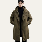 Men's Waterproof Removable-Hood Long Parka Jacket