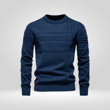 Men's Knitted Slim Fit Cotton Blend Pullover