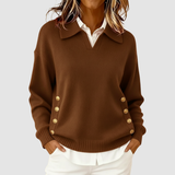 Women's Elegant Brown Autumn Jumper