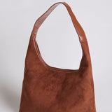 Suede Slouchy Hobo Shoulder Bag