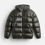 Men's Water-Repellent Quilted Hooded Puffer Jacket