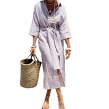 Ladies’ Striped Shirt Dress