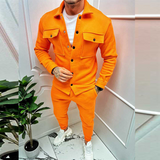 Men's Relaxed Cotton Jacket and Trouser Set