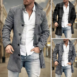 Men's Elegant Grey Coat for Autumn and Winter